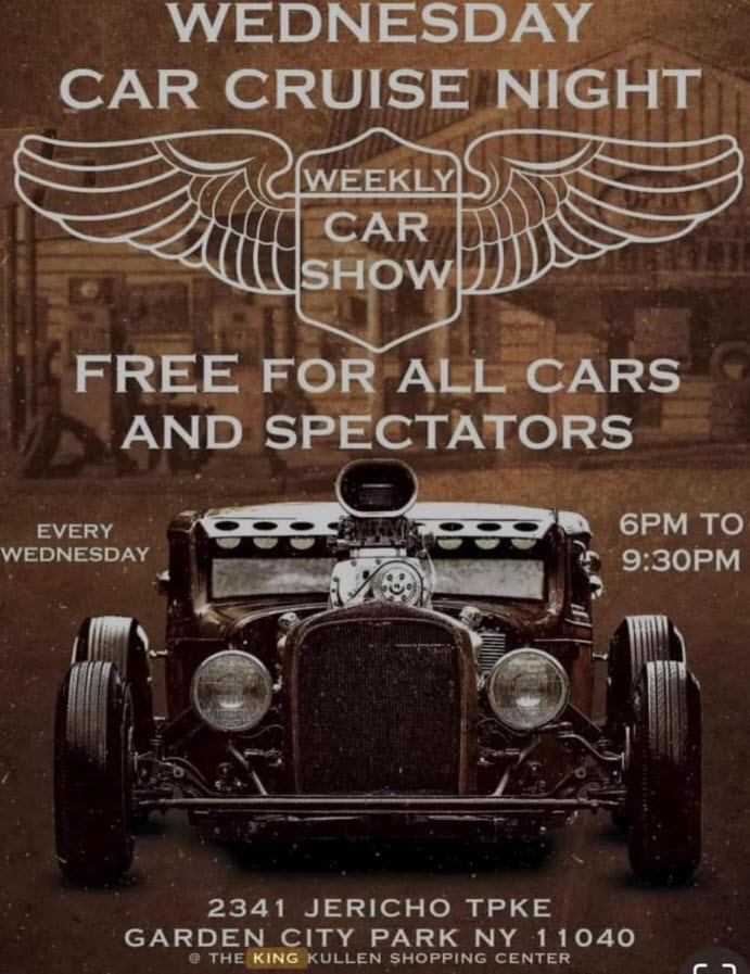 Wednesday Car Cruise Night & Weekly Car Show, Garden City Park, NY