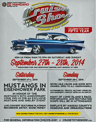 Nassau County Cruise To The Show Parade, Car Show, & Music Fest- Bethpage to East Meadow, NY