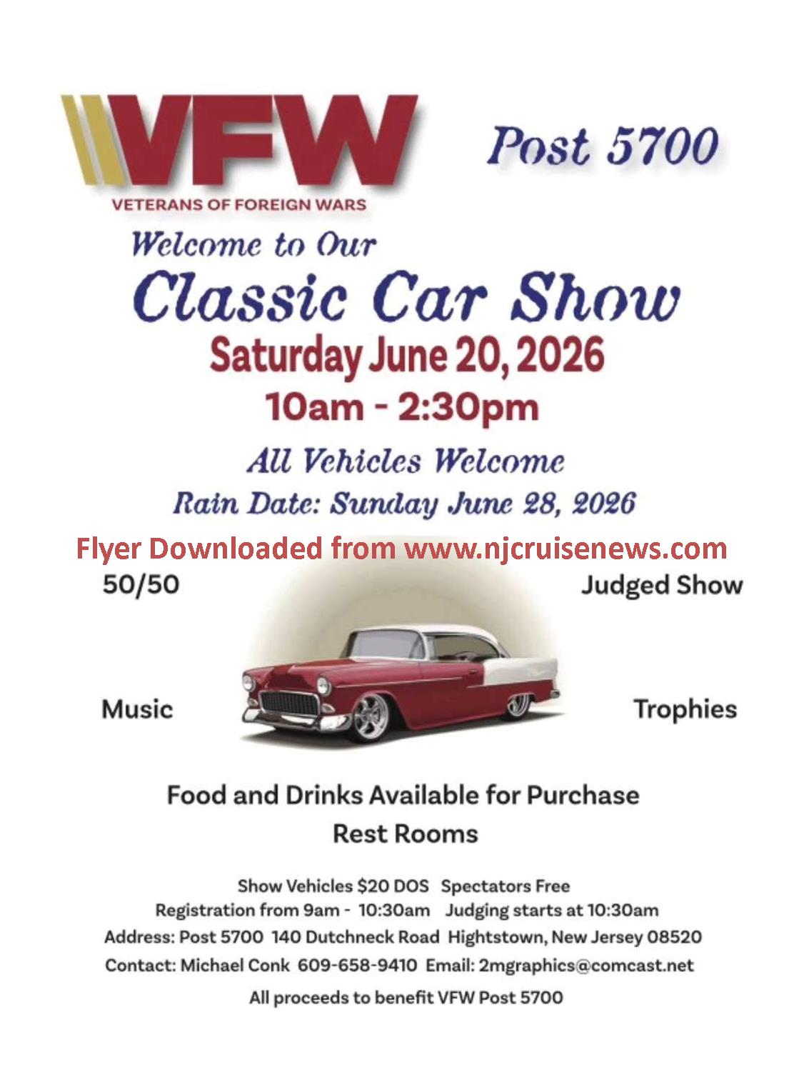 VFW Post 5700 Classic Car Show, Hightstown, NJ