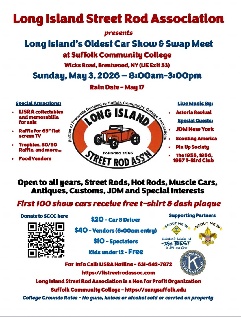 LISRA Long Island’s Oldest Car Show & Swap Meet, Brentwood, NY