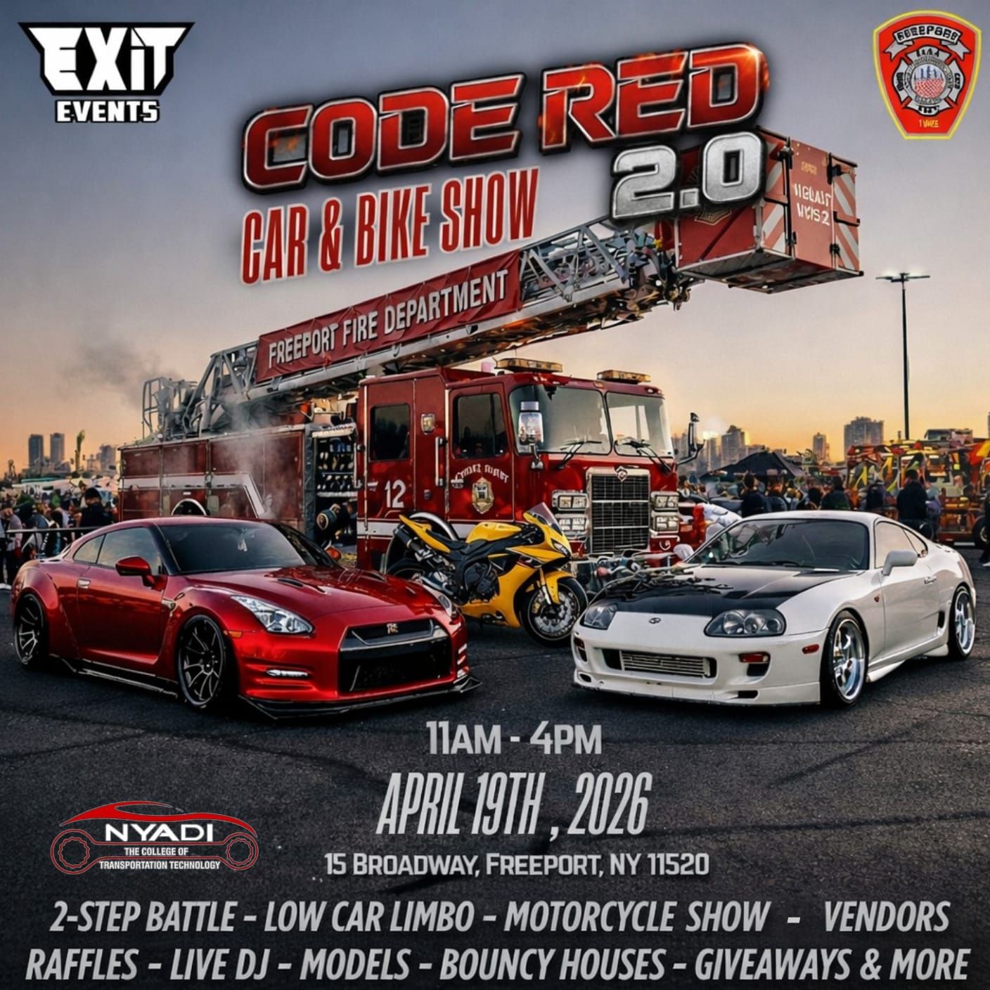 The Code Red Car & Bike Show 2026, Freeport, NY