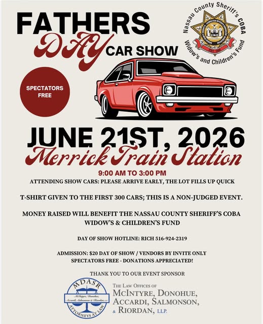 The Nassau County Sheriff’s COBA Father’s Day Car Show, Merrick, NY