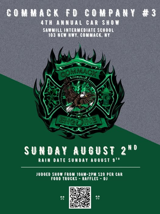 The 4th Annual Commack Fire Department Co. #3 Car Show, Commack, NY