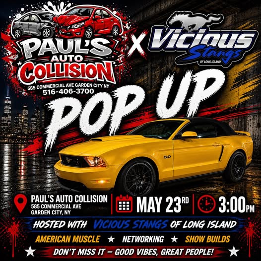 Vicious Stangs of LI Pop Up Car Meet, Garden City, NY