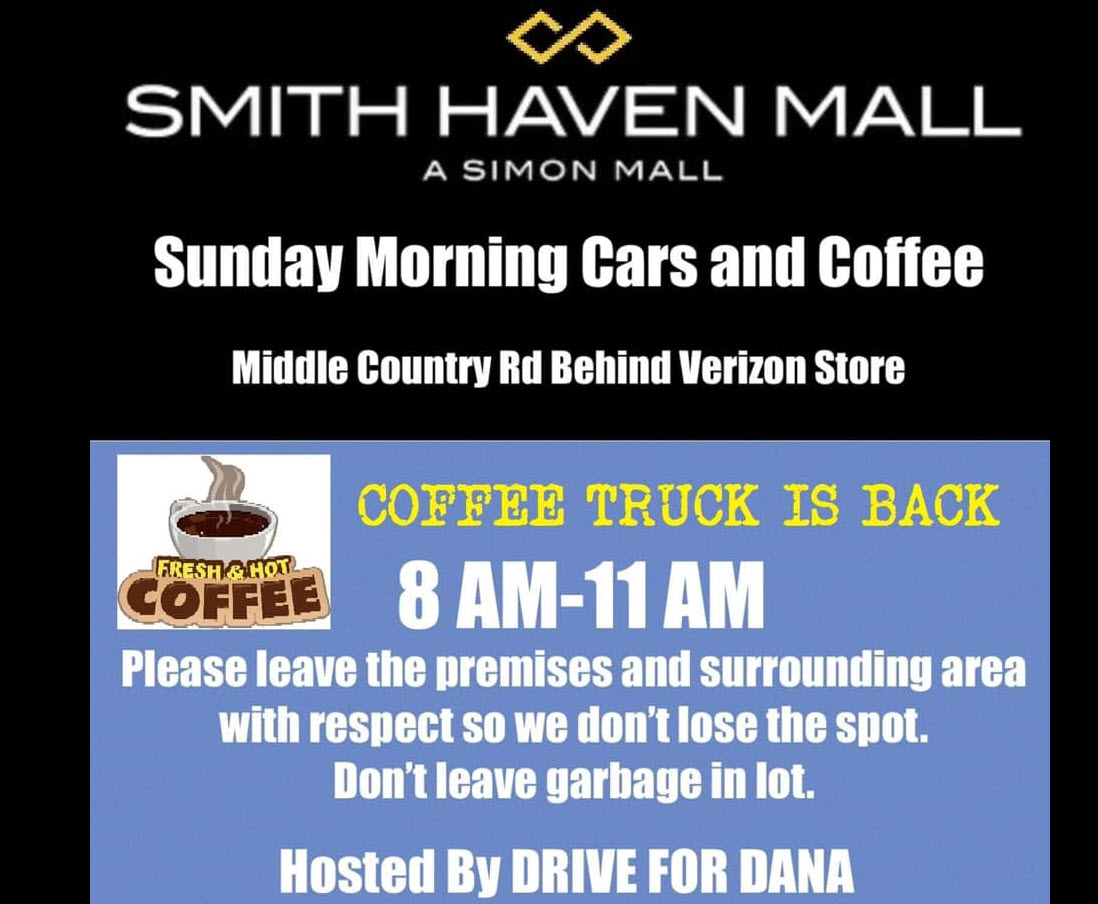 Sunday Morning Cars & Coffee Meetup, Lake Grove, NY