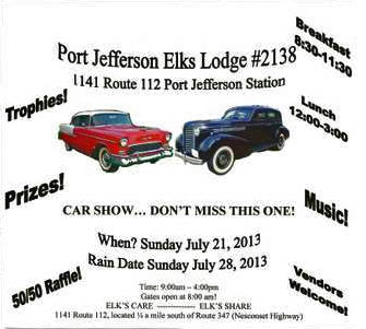 Port Jefferson Elks Lodge #2138 Car Show, Port Jefferson Station, NY
