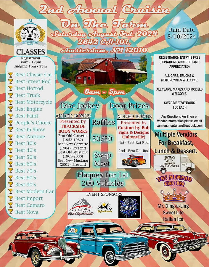 2nd Annual Cruisin On The Farm Car Show, Amsterdam, NY