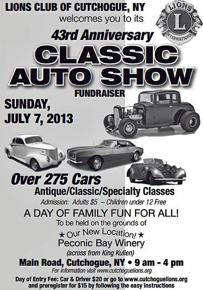 43rd Annual Classic Car Show Charity Fund Raiser, Cutchogue, NY