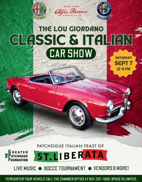 The Lou Giordano Classic & Italian Car Show, Patchogue, NY
