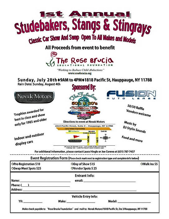 Studebakers, Stangs & Stringrays Classic Car Show & Swap Meet, Hauppauge