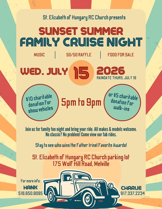 The Sunset Summer Family Cruise Night & Car Meet, Melville, NY