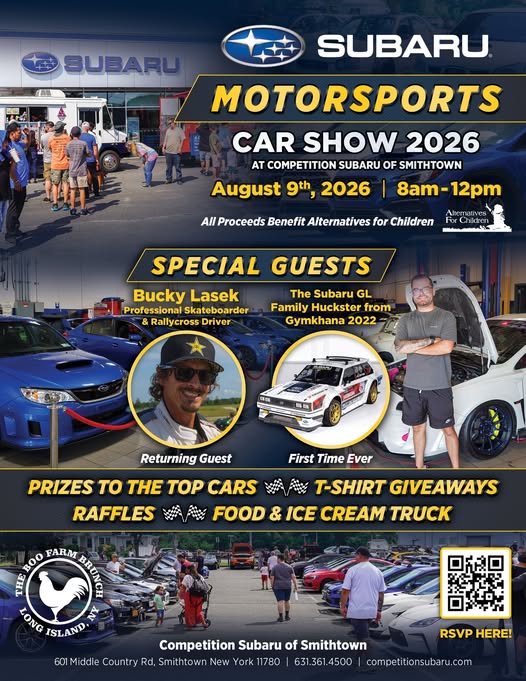 The Subaru Motorsports Car Show 2026, Smithtown, NY