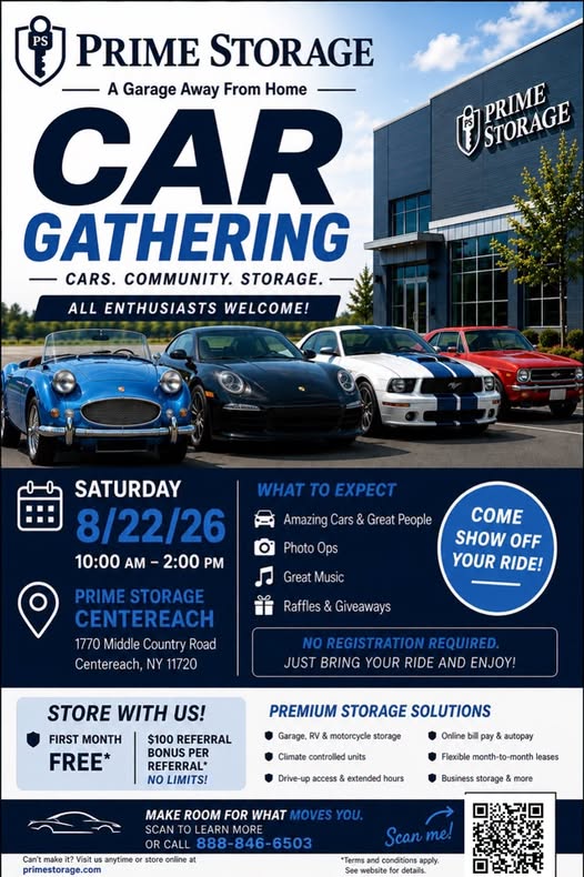 The Prime Storage Car Gathering, Centereach, NY