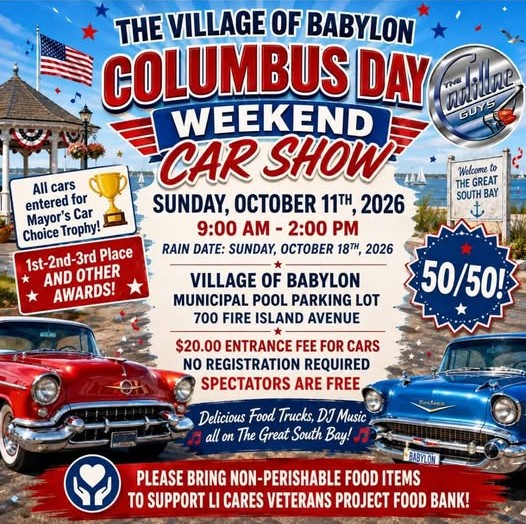 The Village of Babylon Columbus Day Car Show, Babylon, NY