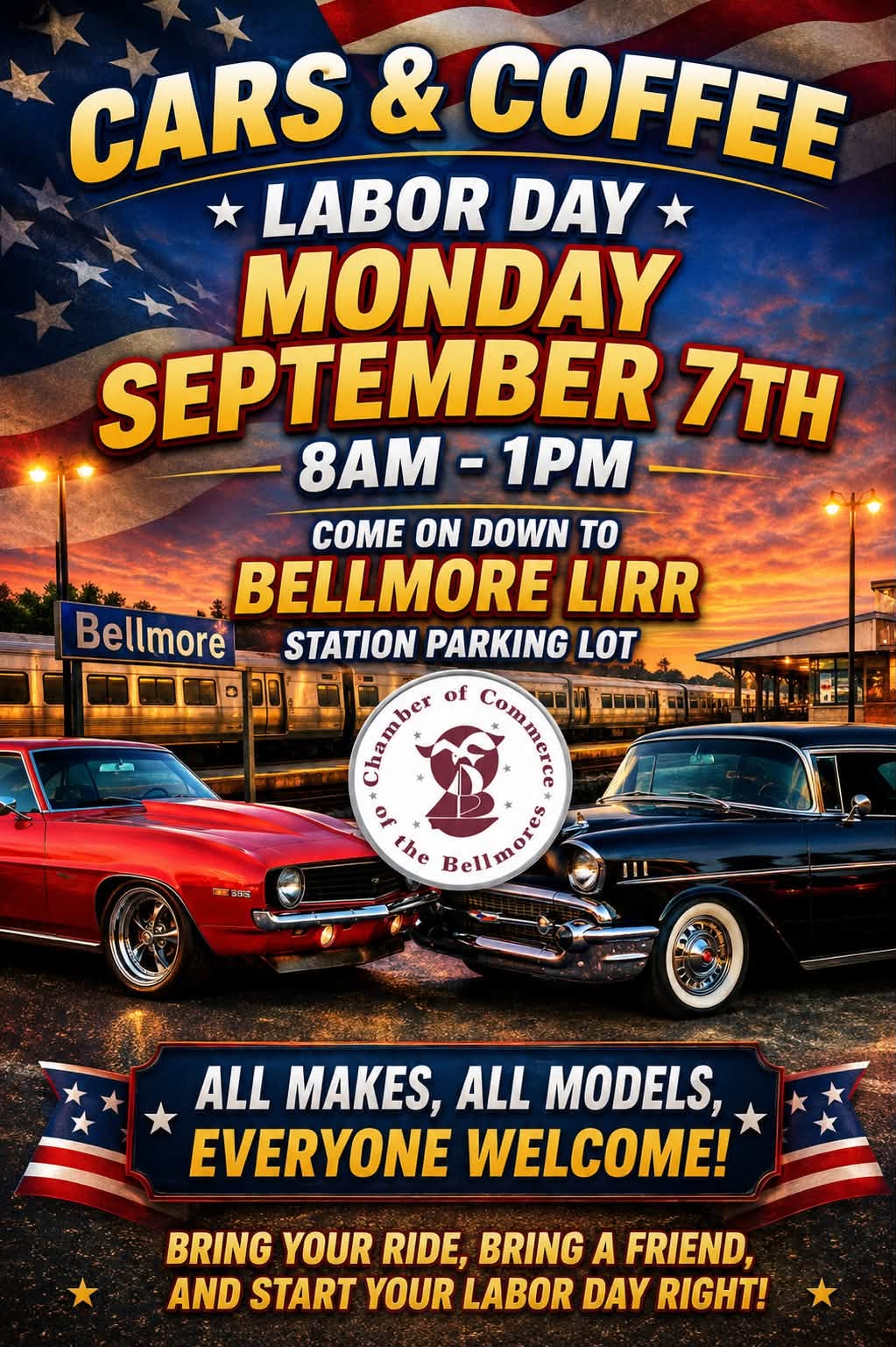 Labor Day Car & Coffee Car Show, Bellmore, NY