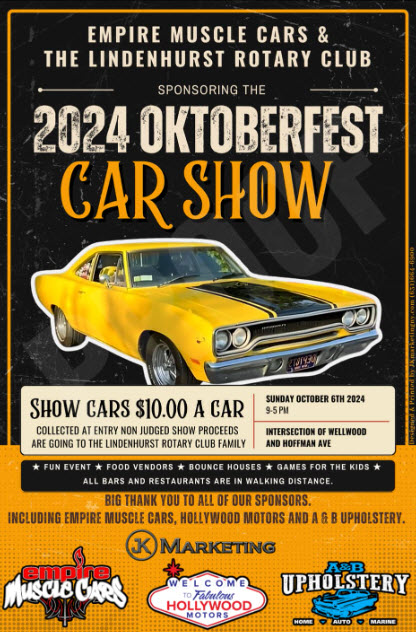 Empire Muscle Cars & The Lindenhurst Rotary 2024 Oktoberfest Car Show, Lindenhurst, NY
