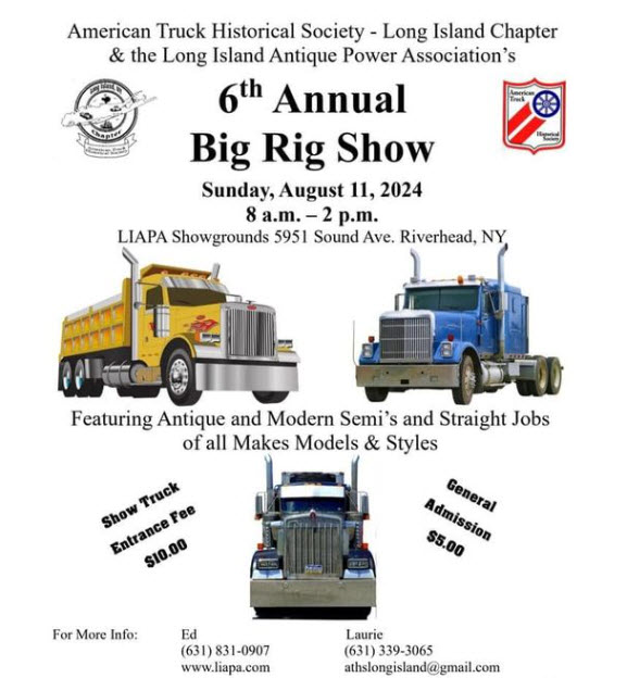ATHS & LIAPA 6th Annual Big Rig Show, Riverhead, NY