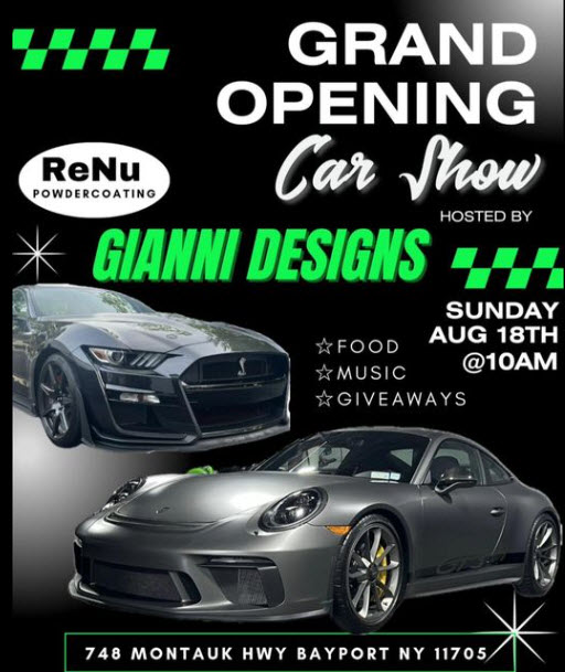 Gianni Designs Grand Opening Car Show, Bayport, NY