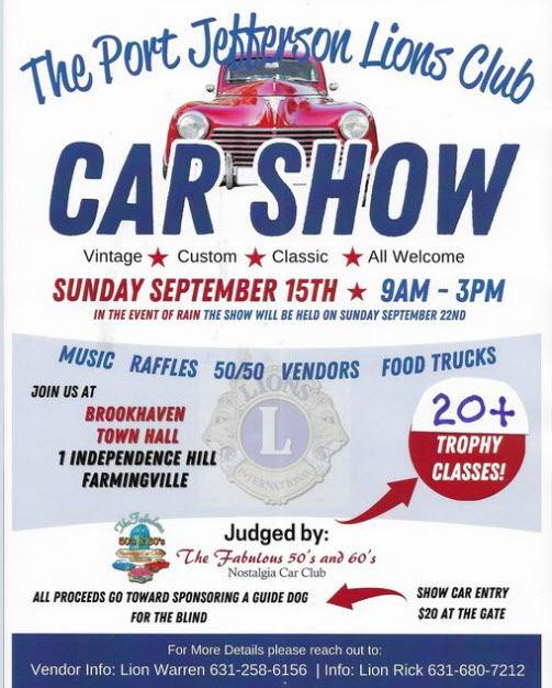 The Port Jefferson Lions Club Car Show, Farmingville, NY