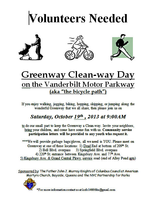 Queens Greenway Clean-Way Day, Queens, NY