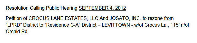 Public Hearing on the Rezoning of Levittown Property, Hempstead, NY
