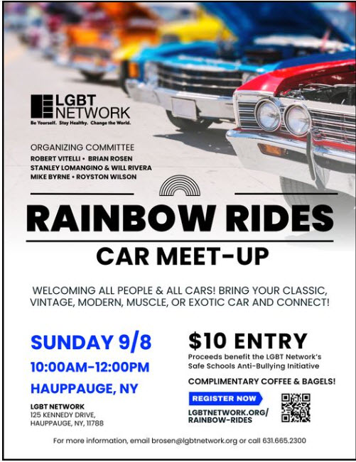 LGBT Network Rainbow Rides Car Meet-Up Show, Hauppauge, NY