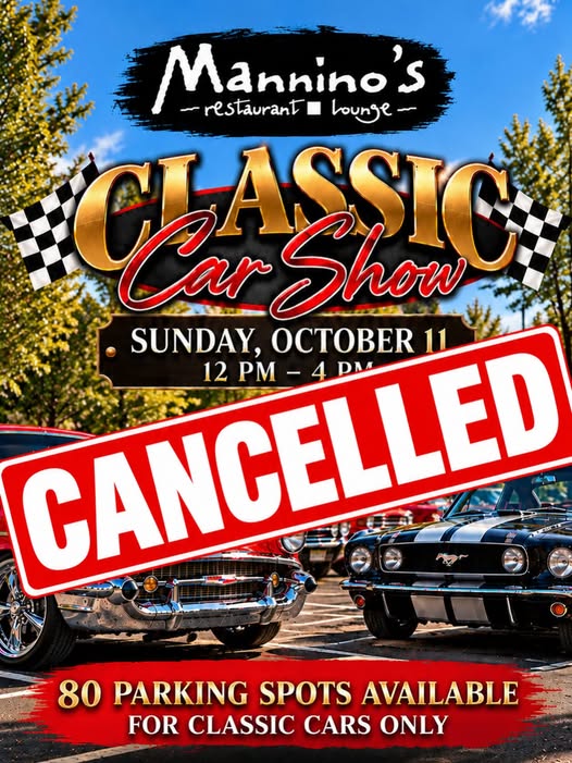Mannino’s Lounge  presents The Classic car Show, Oakdale, NY-Cancelled