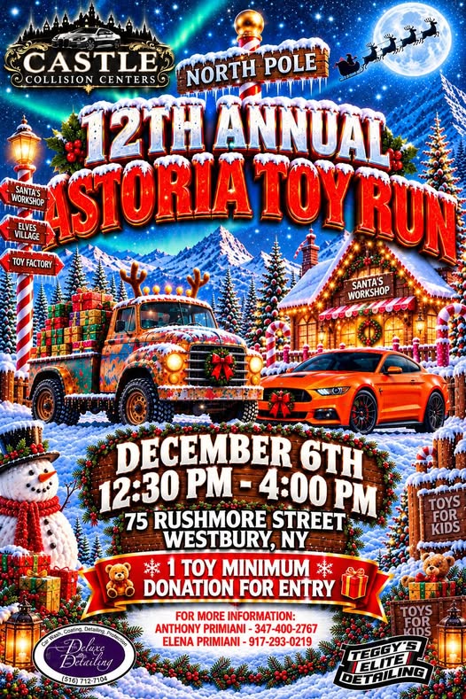 Castle Collision Centers 12th Annual Astoria Toy Run, Westbury, NY