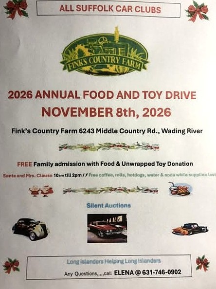 All Suffolk Cars Clubs 2026 Annual Food & Toy Drive, Wading River, NY