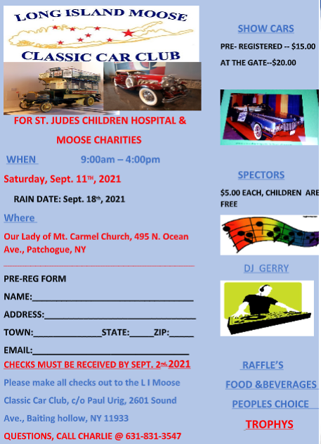 LI Moose Classic Car Club Car Show, Patchogue, NY