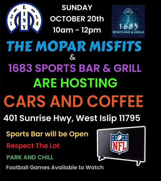 The Mopar Misfits Cars & Coffee Meet, West Islip, NY