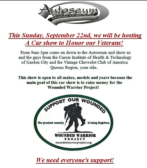 A Car Show to Honor Our Veterans, Mineola, NY