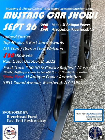MSCLI Mustang Car Show, Riverhead, NY