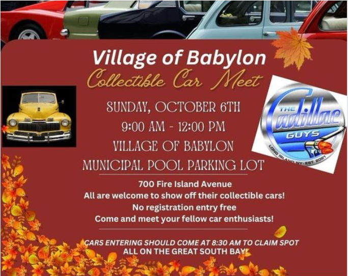 Village of Babylon Collectible Car Meet, Babylon, NY