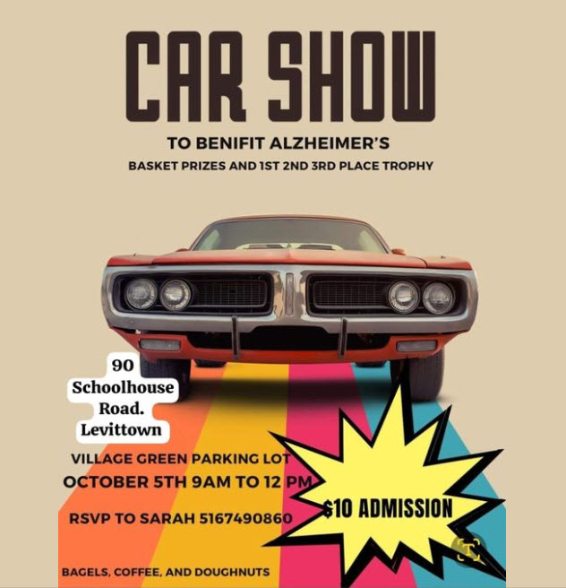 Levittown Car Show to Benefit Alzheimer’s, Levittown, NY