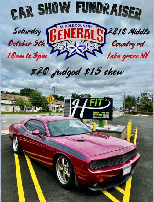 Middle Country General’s Football Car Show Fundraiser, Lake Grove, NY