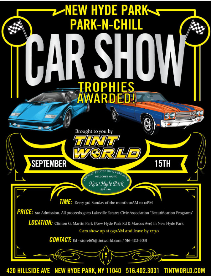 Tint World Park N Chill Car Show, New Hyde Park, NY