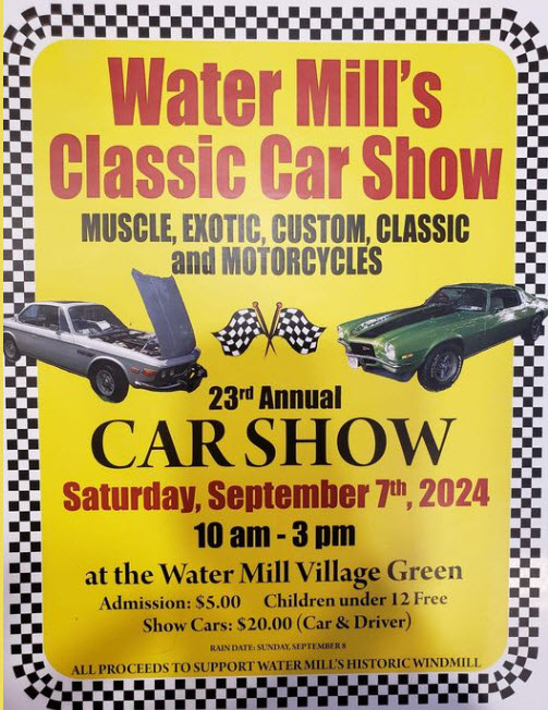 Water Mill’s 23rd Annual Car Show, Water Mill, NY