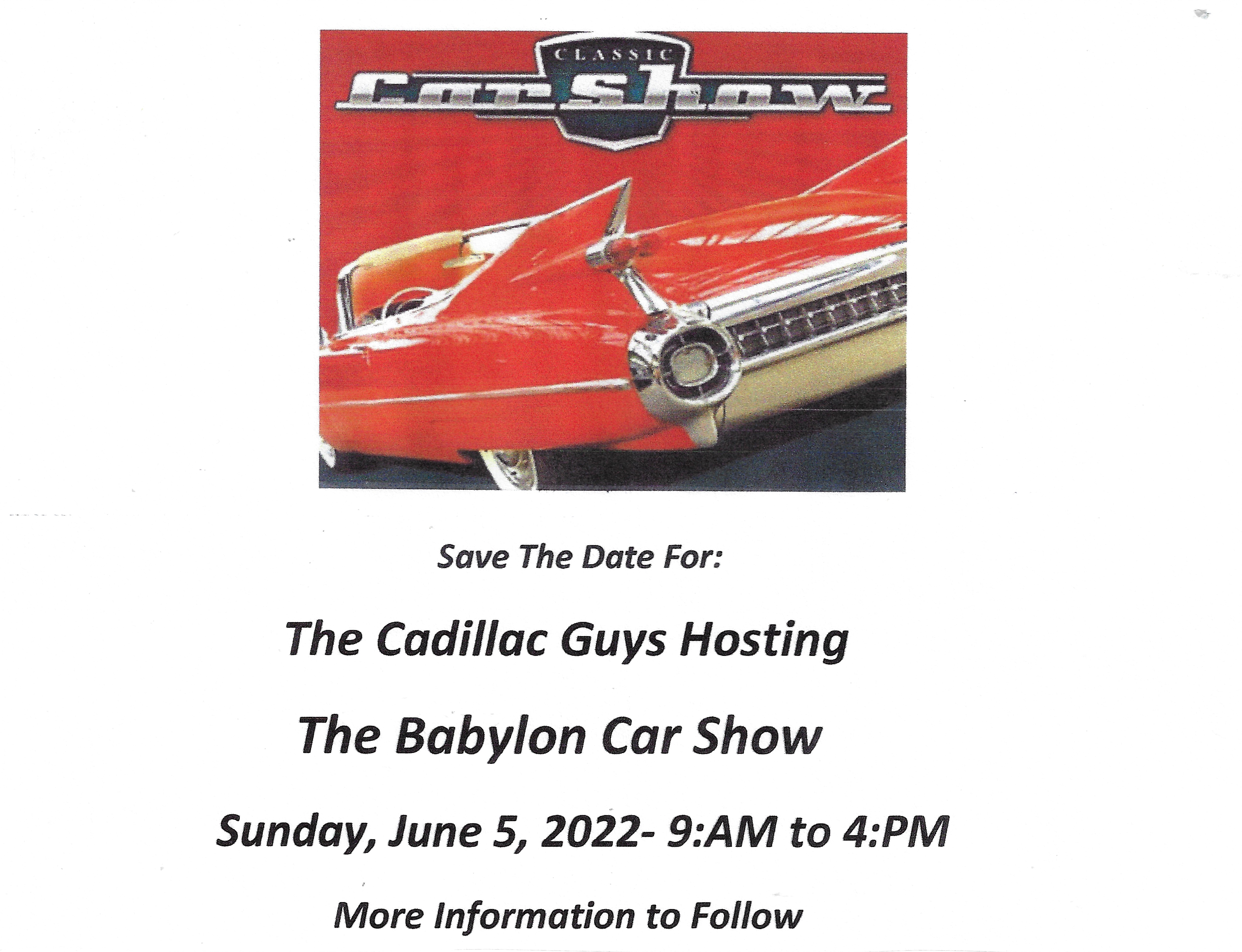 The Cadillac Guys Hosting The Babylon Car Show, Babylon, NY