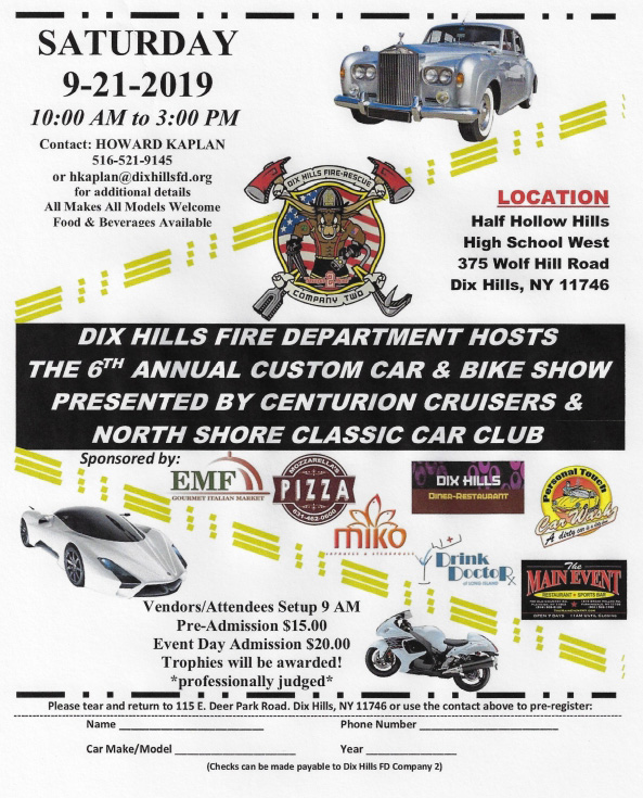 Dix Hills FD 6th Annual Custom Car & Bike Show, Dix Hills, NY