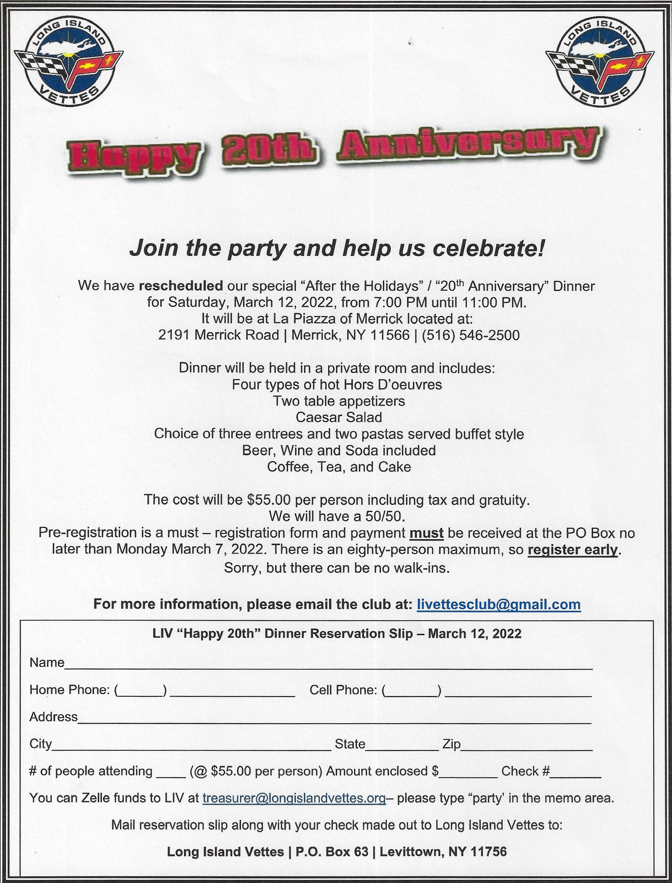 Long Island Vettes Happy Twentieth Anniversary Party, Merrick, NY