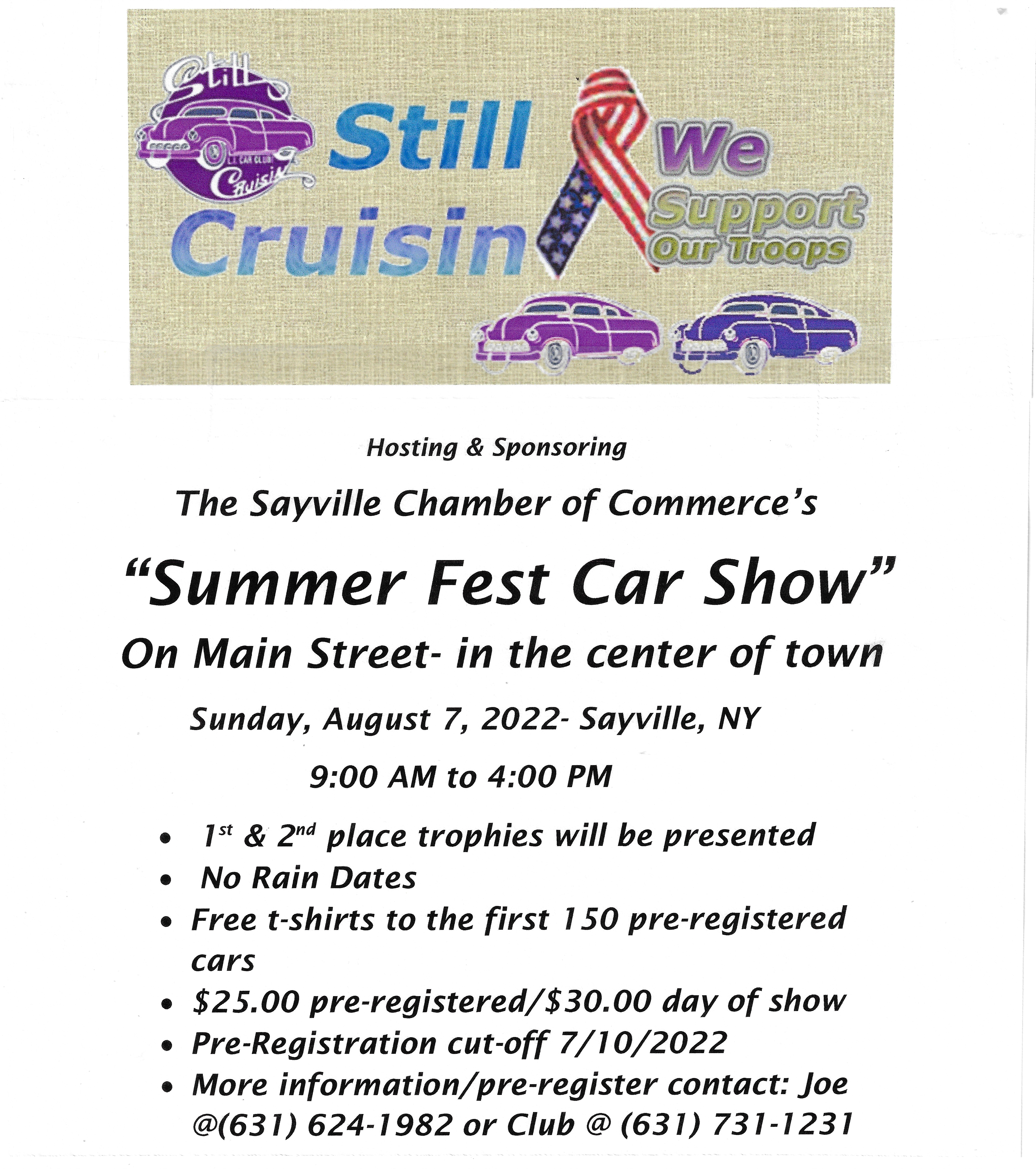 Sayville Chamber of Commerce Summer Fest Car Show, Sayville, NY
