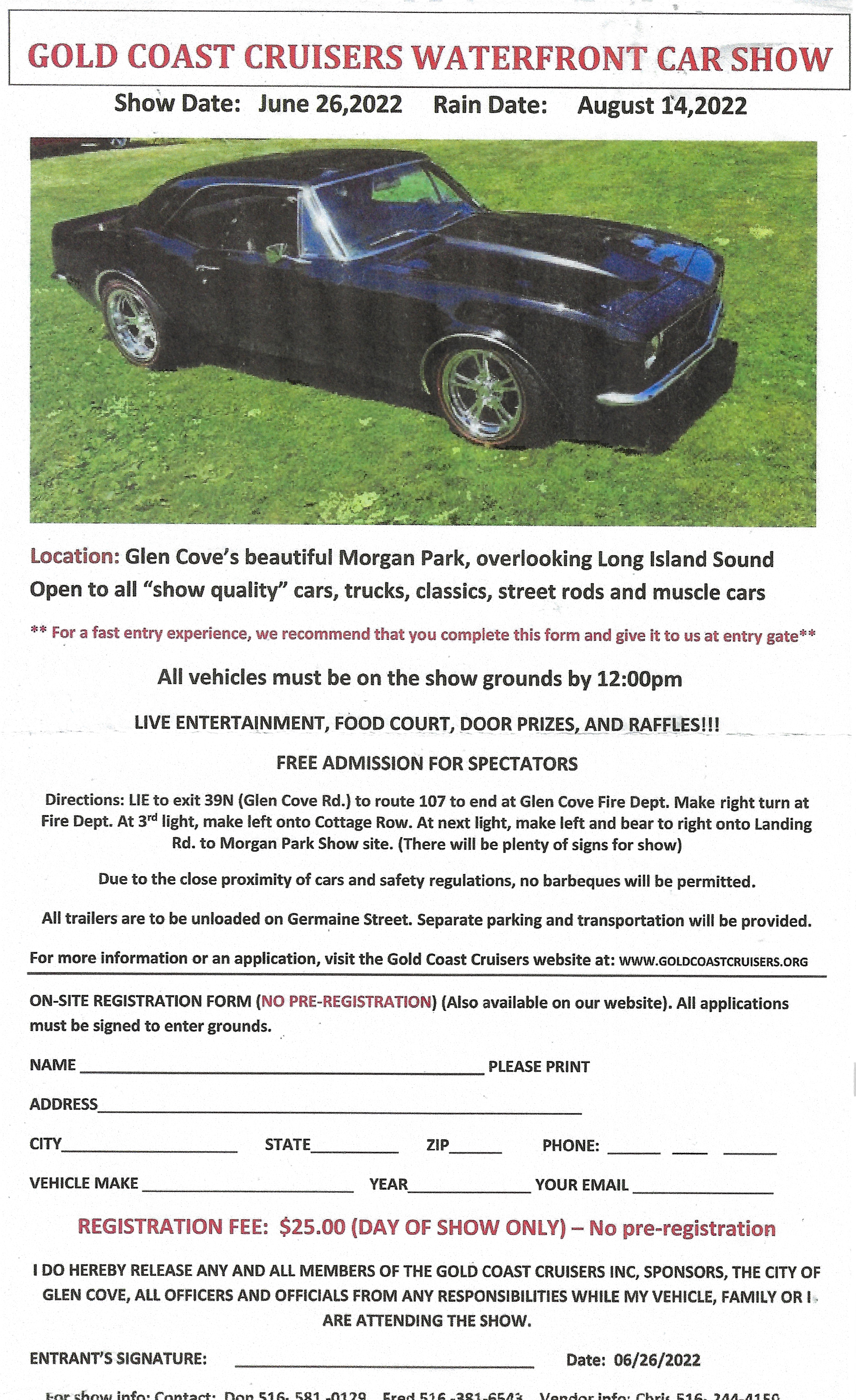  The Gold Coast Cruisers Waterfront Car Show, Morgan Park, Glen Cove, NY