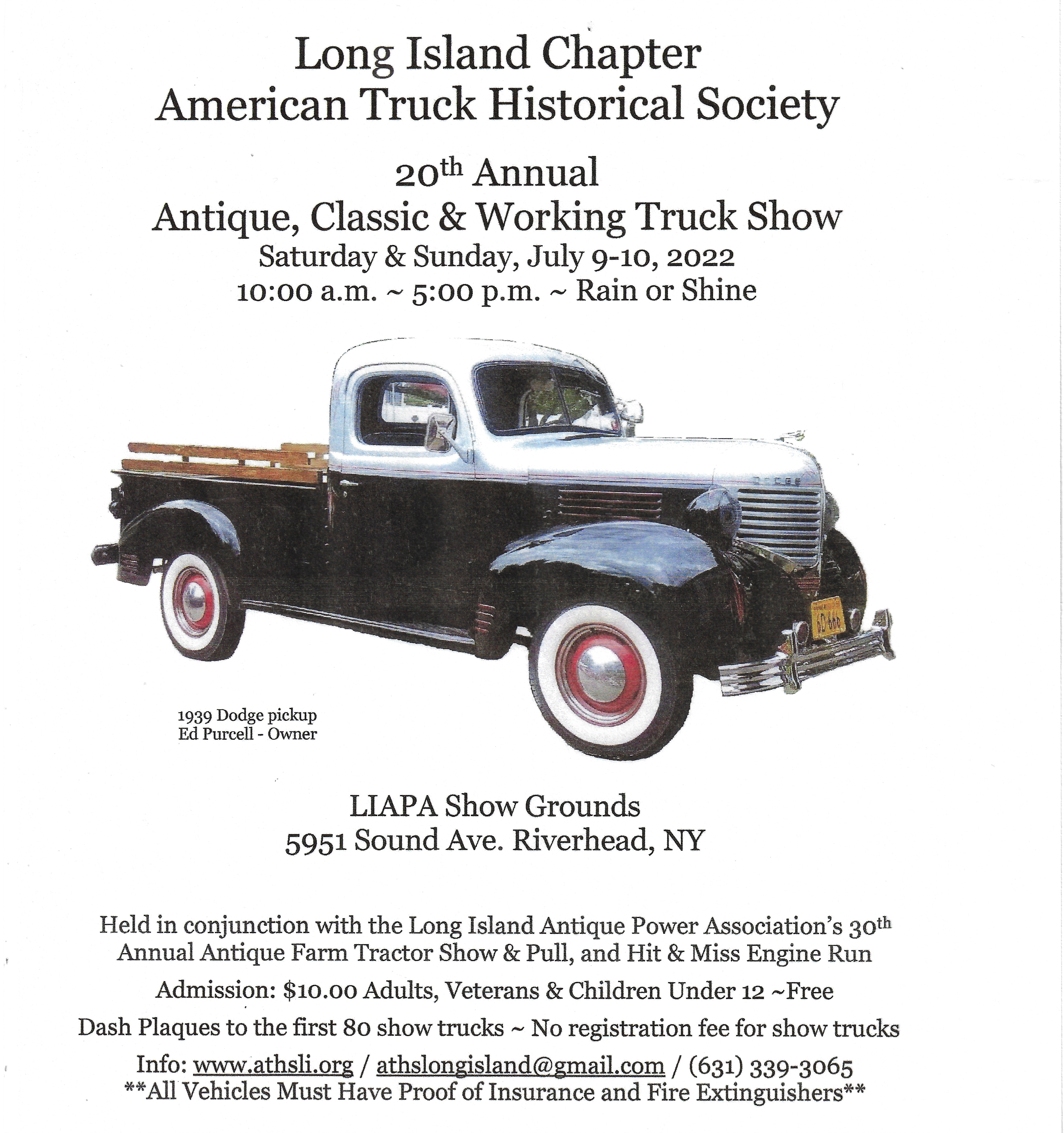 ATHSLI 20th Annual Classic and Working Truck Show, Riverhead, NY