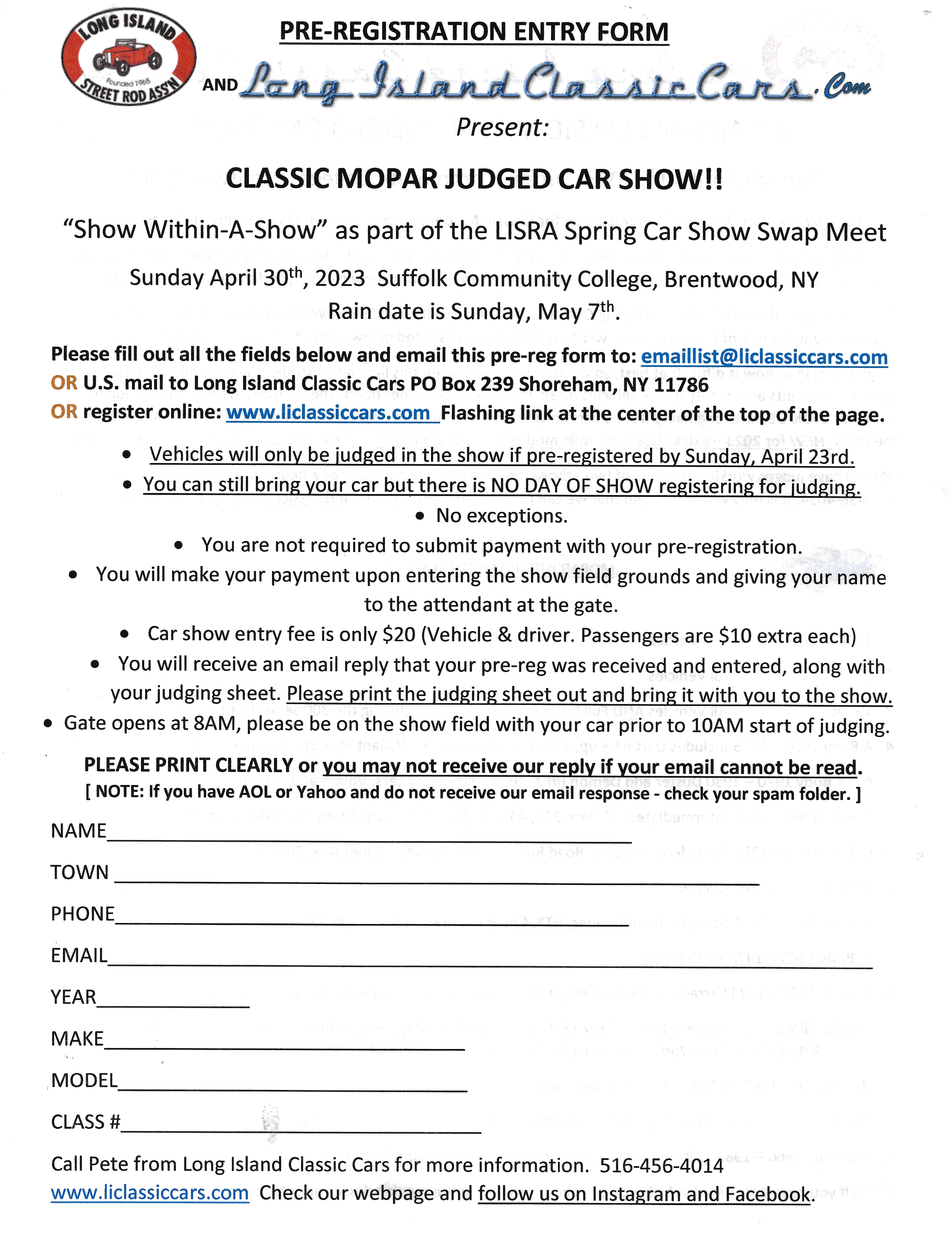  LICC presents the 2nd Annual Classic Mopar Judged Car Show, Brentwood, NY