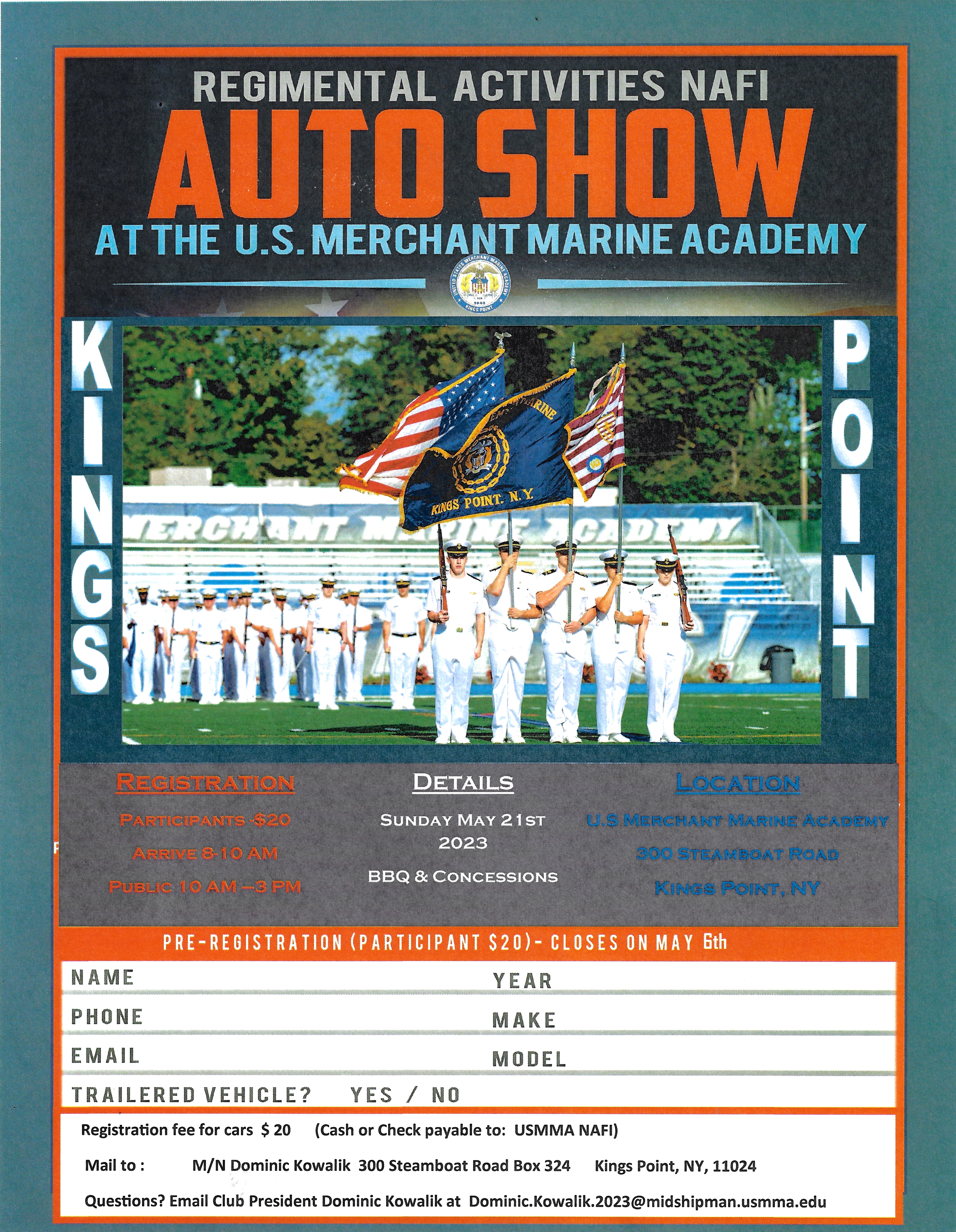  US Merchant Marine Academy Regimental Activities NAFI Auto Show, Kings Point, NY