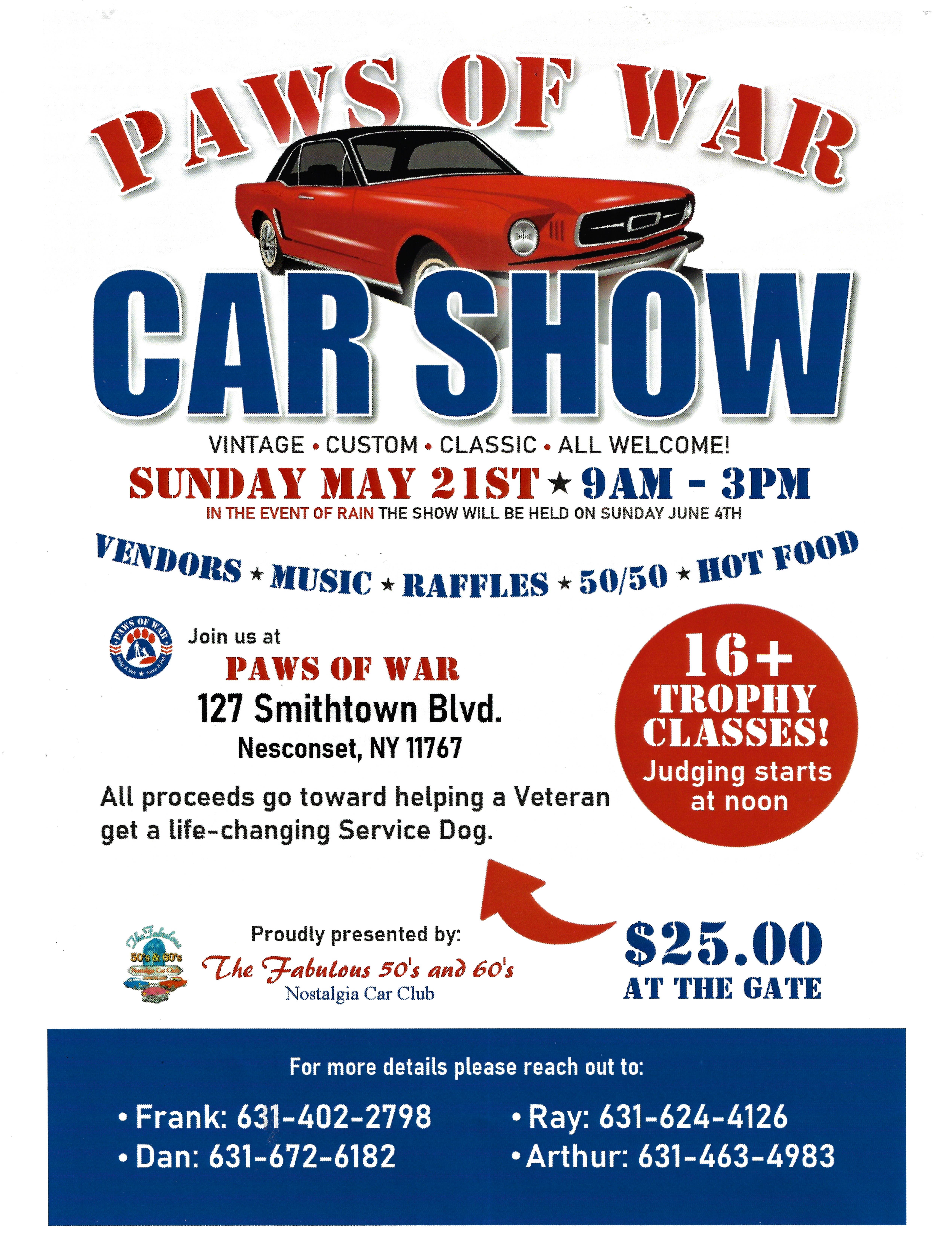 Paws of War Car Show, Nesconset, NY