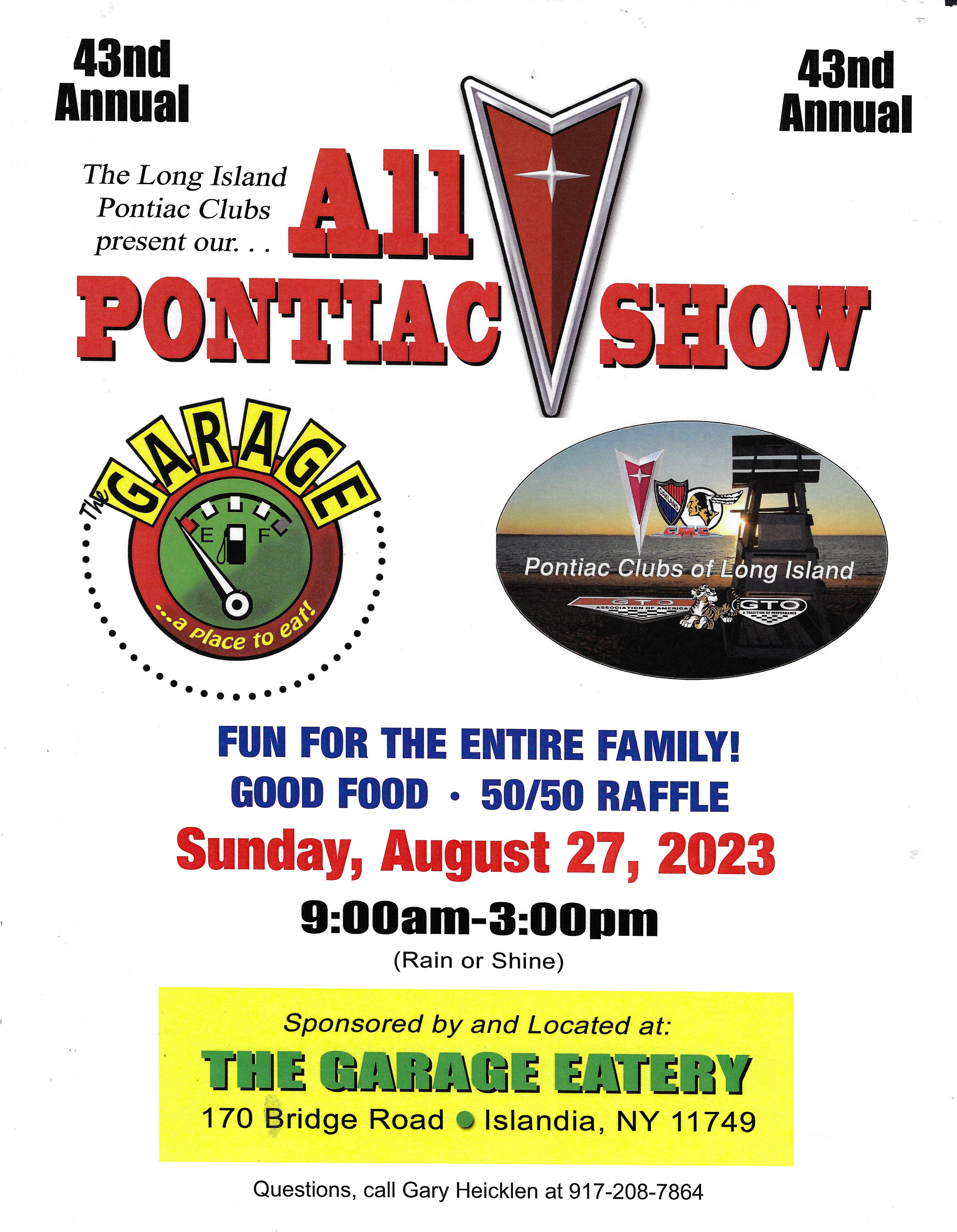 43rd Annual All Pontiac Show, Islandia, NY