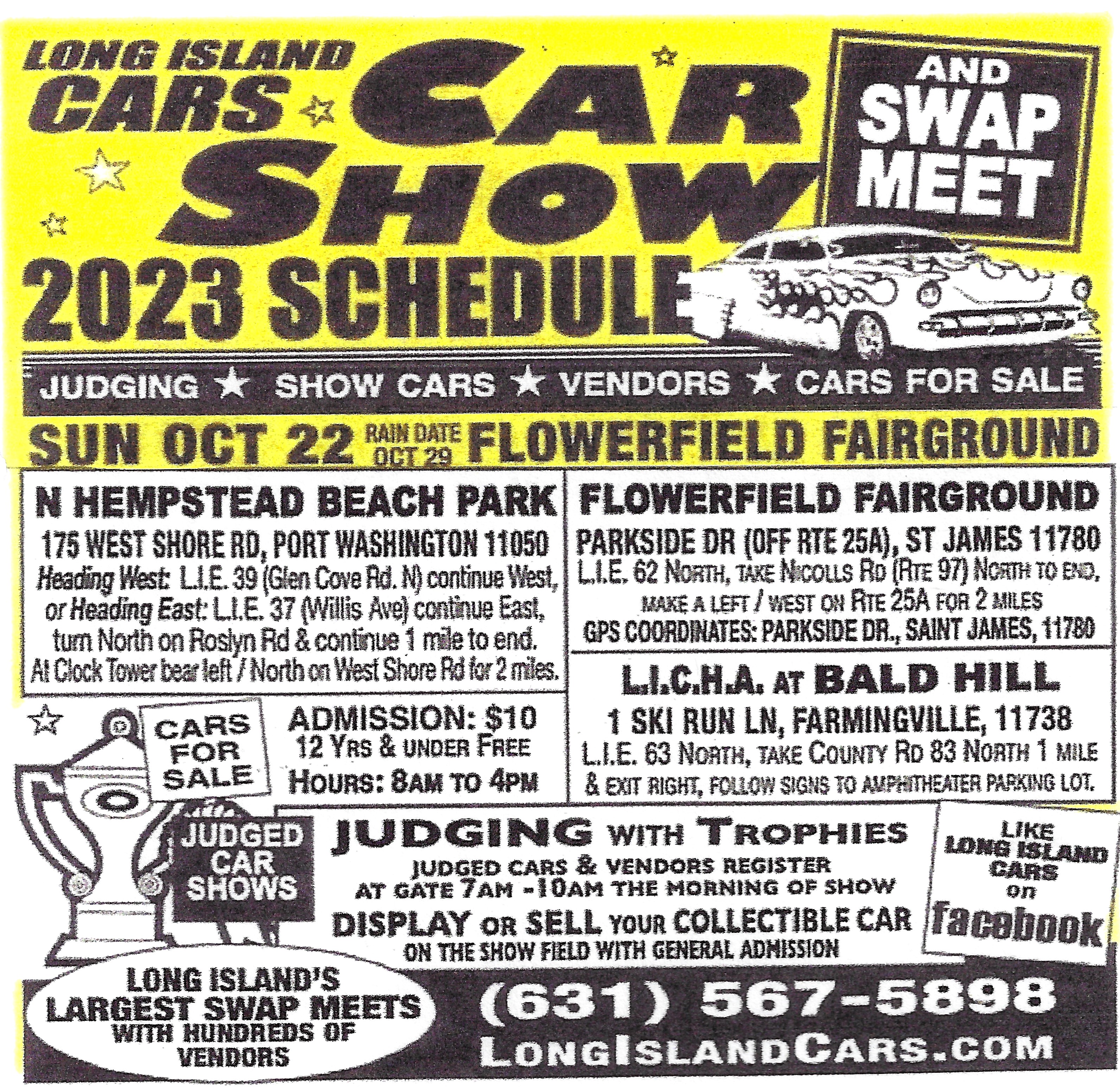 The LI Cars Cars Sow & Swap Meet, ST. James, NY