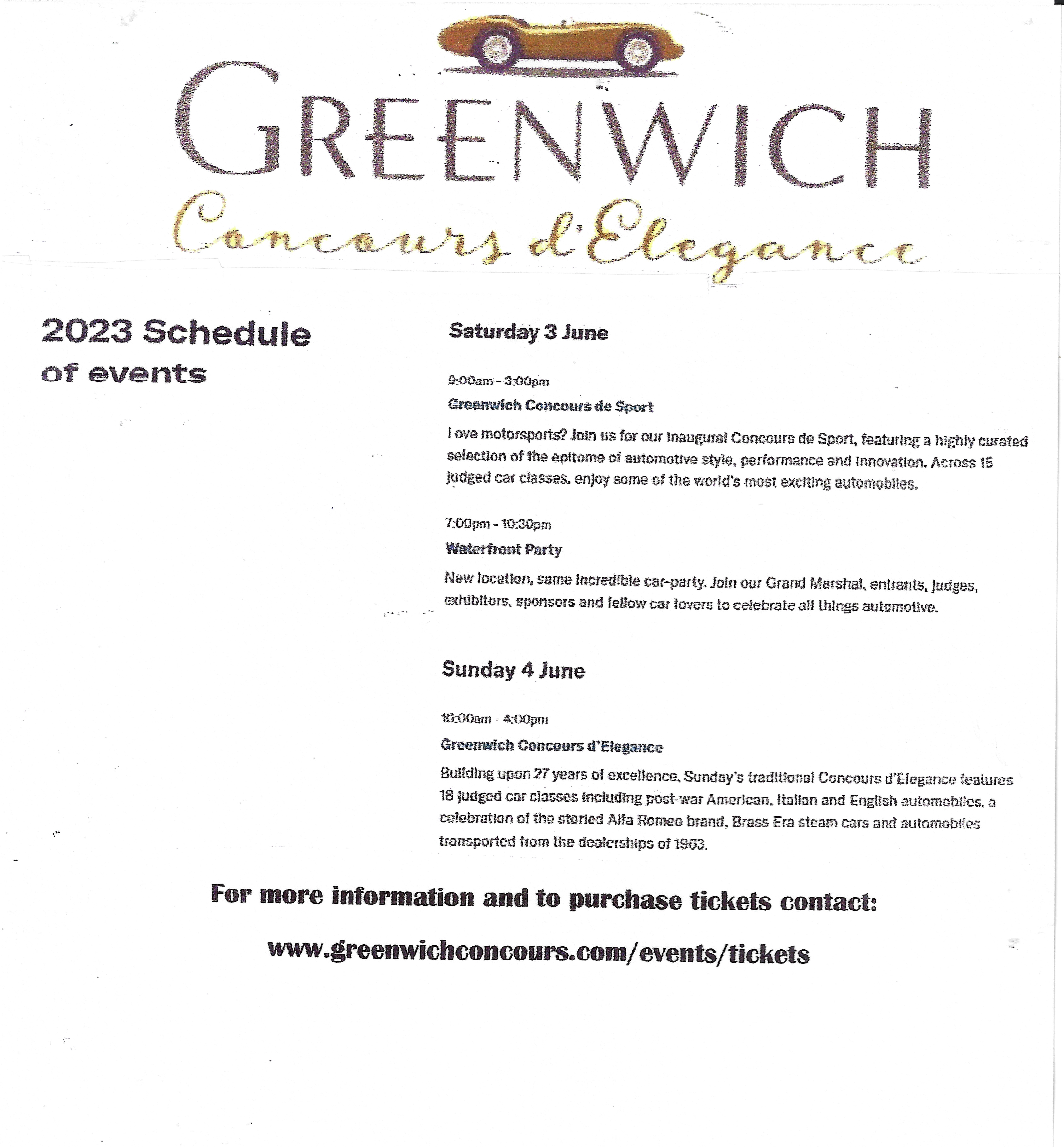  The Greenwich Concours D’ Elegance, Greenwich, Ct.